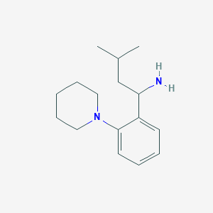 molecular formula C16H26N2 B022015 3-Methyl-1-(2-piperidino-phenyl)-1-butylamine CAS No. 108157-52-4
