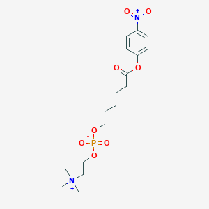 molecular formula C17H27N2O8P B022023 [6-(4-Nitrophenoxy)-6-oxohexyl] 2-(trimethylazaniumyl)ethyl phosphate CAS No. 73785-43-0