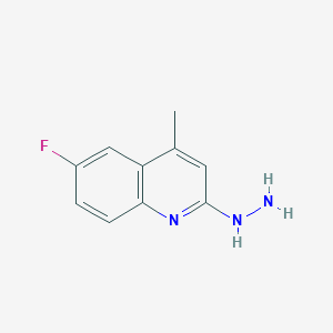 molecular formula C10H10FN3 B022034 (6-Fluoro-4-methylquinolin-2-yl)hydrazine CAS No. 108099-80-5