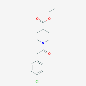 molecular formula C16H20ClNO3 B220353 ethyl 1-[(4-chlorophenyl)acetyl]-4-piperidinecarboxylate 