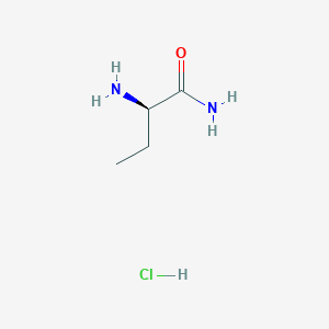 molecular formula C4H11ClN2O B022036 (R)-2-Aminobutanamide hydrochloride CAS No. 103765-03-3