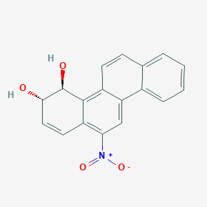 molecular formula C18H13NO4 B220478 trans-9,10-Dihydro-9,10-dihydroxy-6-nitrochrysene CAS No. 117760-92-6