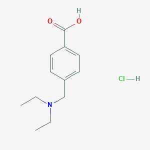 molecular formula C12H18ClNO2 B022052 4-((Diethylamino)methyl)benzoic acid hydrochloride CAS No. 106261-54-5