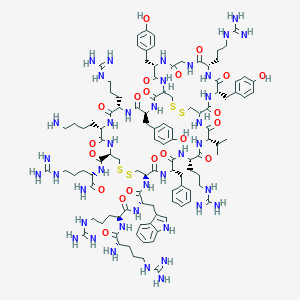 molecular formula C108H161N39O21S4 B220527 H-Arg-Arg-Trp-Cys(1)-Phe-Arg-Val-Cys(2)-Tyr-Arg-Gly-Tyr-Cys(2)-Tyr-Arg-Lys-Cys(1)-Arg-NH2 CAS No. 125139-68-6
