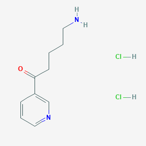 molecular formula C10H16Cl2N2O B022056 3-(5-氨基-1-戊酰基)吡啶二盐酸盐 CAS No. 178758-80-0