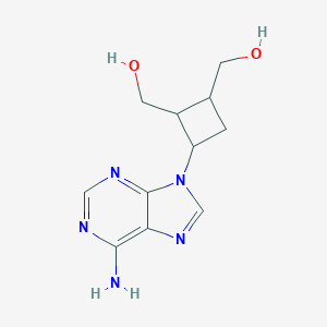 molecular formula C11H15N5O2 B220574 1,2-Cyclobutanedimethanol, 3-(6-amino-9H-purin-9-yl)-, (1S,2R,3R)- CAS No. 124770-85-0
