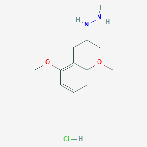molecular formula C11H19ClN2O2 B022058 1-(2,6-Dimethoxy-alpha-methylphenethyl)hydrazine hydrochloride CAS No. 102570-84-3