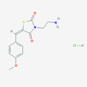 molecular formula C13H15ClN2O3S B022061 (5E)-3-(2-aminoethyl)-5-(4-methoxybenzylidene)-1,3-thiazolidine-2,4-dione hydrochloride CAS No. 100795-92-4