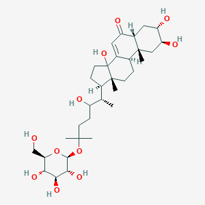 (2S,3S,5R,9R,10R,13R,17R)-2,3,14-trihydroxy-17-[(2S)-3-hydroxy-6-methyl-6-[(2S,3R,4S,5S,6R)-3,4,5-trihydroxy-6-(hydroxymethyl)oxan-2-yl]oxyheptan-2-yl]-10,13-dimethyl-2,3,4,5,9,11,12,15,16,17-decahydro-1H-cyclopenta[a]phenanthren-6-one