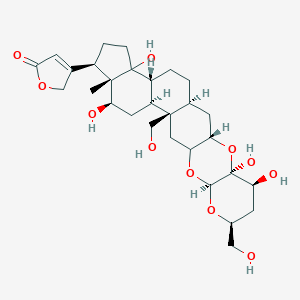 3-[(1S,3S,5S,6S,8S,10S,14R,15S,17R,18S,19R,23R)-5,6,17,22-Tetrahydroxy-8,14-bis(hydroxymethyl)-18-methyl-4,9,11-trioxahexacyclo[12.11.0.03,12.05,10.015,23.018,22]pentacosan-19-yl]-2H-furan-5-one