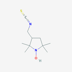 molecular formula C10H17N2OS B022107 1-Hydroxy-3-(isothiocyanatomethyl)-2,2,5,5-tetramethylpyrrolidine CAS No. 78140-52-0