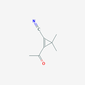 molecular formula C8H9NO B022112 2-Acetyl-3,3-dimethylcyclopropene-1-carbonitrile CAS No. 109073-20-3