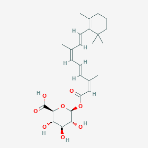 molecular formula C₂₆H₃₆O₈ B022127 13-cis-Retinoyl-beta-glucuronide CAS No. 78147-42-9