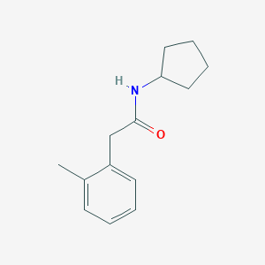 molecular formula C14H19NO B221354 N-cyclopentyl-2-(2-methylphenyl)acetamide 