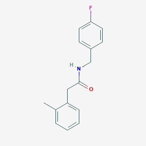 molecular formula C16H16FNO B221368 N-[(4-fluorophenyl)methyl]-2-(2-methylphenyl)acetamide 