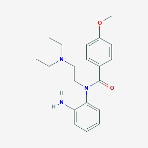 molecular formula C20H27N3O2 B022137 Benzanilide, 2'-amino-N-(2-(diethylamino)ethyl)-4-methoxy- CAS No. 100678-34-0
