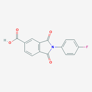 molecular formula C15H8FNO4 B022140 2-(4-Fluorophenyl)-1,3-dioxoisoindoline-5-carboxylic acid CAS No. 110768-19-9