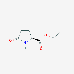 molecular formula C7H11NO3 B022160 Ethyl 5-oxo-L-prolinate CAS No. 7149-65-7