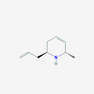 molecular formula C9H15N B222177 (2S,6S)-2-Allyl-6-methyl-1,2,3,6-tetrahydropyridine CAS No. 175478-18-9