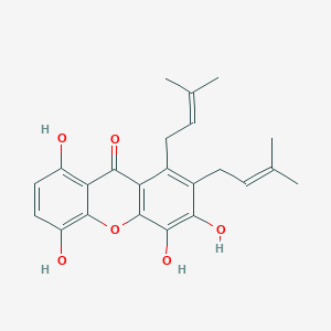 molecular formula C23H24O6 B022231 1,4,5,6-Tetrahydroxy-7,8-diprenylxanthone 