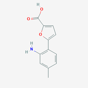 molecular formula C12H11NO3 B222341 5-(2-Amino-4-methylphenyl)furan-2-carboxylic acid 