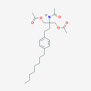 molecular formula C25H39NO5 B022243 N-[1,1-Bis[(acetyloxy)methyl]-3-(4-octylphenyl)propyl]acetamide CAS No. 162358-09-0