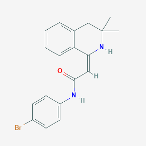 molecular formula C19H19BrN2O B223054 N-(4-Bromophenyl)-2-(3,4-dihydro-3,3-dimethyl-1(2H)-isoquinolinylidene)acetamide CAS No. 170658-12-5