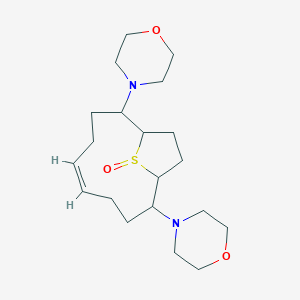 molecular formula C12H7ClFN5O5S B223079 2,9-Dimorpholino-13-thiabicyclo(8.2.1)tridec-5-ene 13-oxide CAS No. 174198-16-4