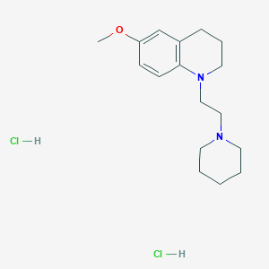 Quinoline, 1,2,3,4-tetrahydro-6-methoxy-1-(2-piperidinoethyl)-, dihydrochloride