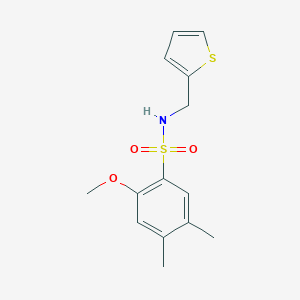 2-methoxy-4,5-dimethyl-N-(thiophen-2-ylmethyl)benzenesulfonamide