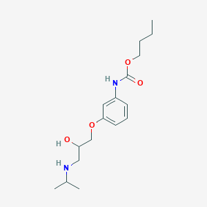 Butyl N-[3-[2-hydroxy-3-(propan-2-ylamino)propoxy]phenyl]carbamate