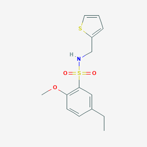 molecular formula C14H17NO3S2 B223281 5-ethyl-2-methoxy-N-(2-thienylmethyl)benzenesulfonamide 