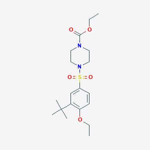 Ethyl 4-[(3-tert-butyl-4-ethoxyphenyl)sulfonyl]-1-piperazinecarboxylate