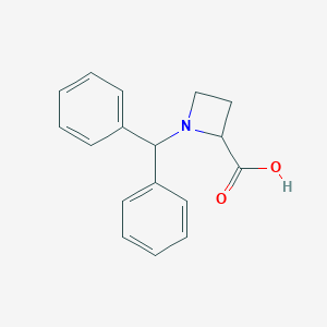 molecular formula C17H17NO2 B022329 1-benzhydrylazetidine-2-carboxylic Acid CAS No. 65219-11-6