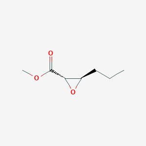 molecular formula C7H12O3 B022330 Oxiranecarboxylic acid,3-propyl-,methyl ester,(2s-trans)-(9ci) CAS No. 107796-99-6