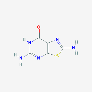 molecular formula C5H5N5OS B022333 2,5-Diaminothiazolo(5,4-d)pyrimidin-7(6H)-one CAS No. 103322-70-9