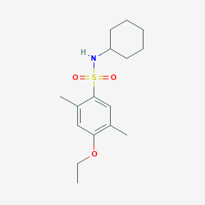 molecular formula C16H25NO3S B223412 N-cyclohexyl-4-ethoxy-2,5-dimethylbenzenesulfonamide 