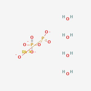 molecular formula H8O11P2Rh- B022343 phosphonato phosphate;rhodium(3+);tetrahydrate CAS No. 107053-38-3