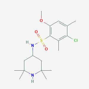 3-chloro-6-methoxy-2,4-dimethyl-N-(2,2,6,6-tetramethyl-4-piperidinyl)benzenesulfonamide