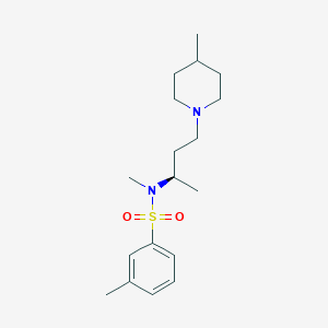 N,3-dimethyl-N-[(2R)-4-(4-methylpiperidin-1-yl)butan-2-yl]benzenesulfonamide