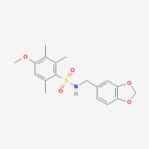 N-(1,3-benzodioxol-5-ylmethyl)-4-methoxy-2,3,6-trimethylbenzenesulfonamide