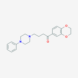 molecular formula C22H26N2O3 B223620 1-(2,3-Dihydro-1,4-benzodioxin-6-yl)-4-(4-phenyl-1-piperazinyl)-1-butanone 