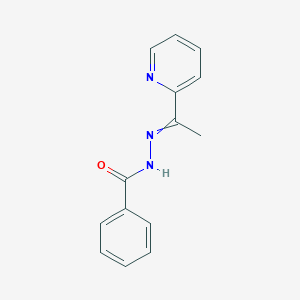 molecular formula C14H13N3O B223643 N-(1-pyridin-2-ylethylideneamino)benzamide CAS No. 1219-42-7