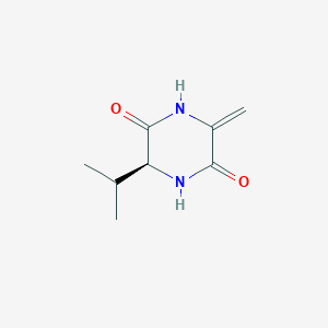 molecular formula C8H12N2O2 B022369 Cyclo(deltaAla-L-Val) CAS No. 25516-00-1
