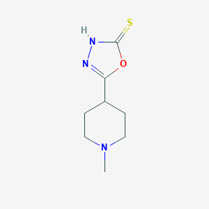 molecular formula C8H13N3OS B223766 5-(1-Methylpiperidin-4-yl)-1,3,4-oxadiazole-2-thiol 