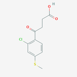 molecular formula C11H11ClO3S B022379 4-[2-Chloro-4-(methylthio)phenyl]-4-oxobutyric acid CAS No. 103860-95-3