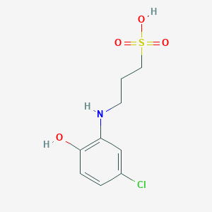 molecular formula C9H12ClNO4S B022382 3-(5-Chloro-2-hydroxyanilino)propane-1-sulfonic acid CAS No. 109622-41-5