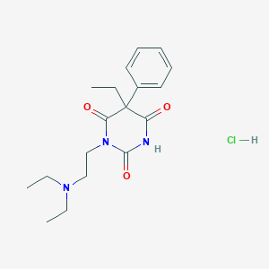 molecular formula C18H26ClN3O3 B223822 3-(2-(Diethylamino)ethyl)-5-ethyl-5-phenylbarbituric acid hydrochloride CAS No. 1164-33-6