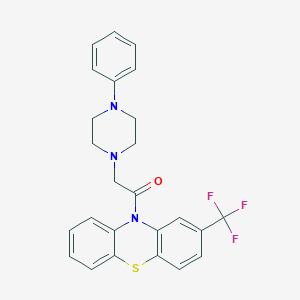 molecular formula C25H22F3N3OS B223836 10-((4-phenyl-1-piperazinyl)acetyl)-2-(trifluoromethyl)-10H-phenothiazine 