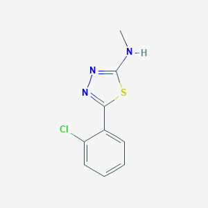 molecular formula C9H8ClN3S B223839 5-(2-chlorophenyl)-N-methyl-1,3,4-thiadiazol-2-amine 